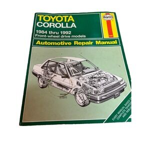 VTG‎ Hayne's Toyota Corolla 1984-1992 Shop Automotive Repair Manual